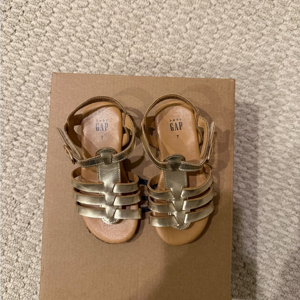 GAP Kids Metallic Gold Sandals